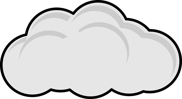 Cartoon Cloud Vector Illustration PNG with transparent background