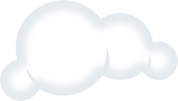 Cartoon Cloud Vector PNG with transparent background