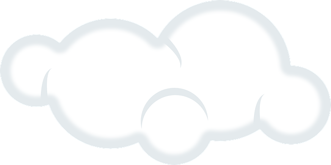 Cartoon Cloud Vector PNG with transparent background