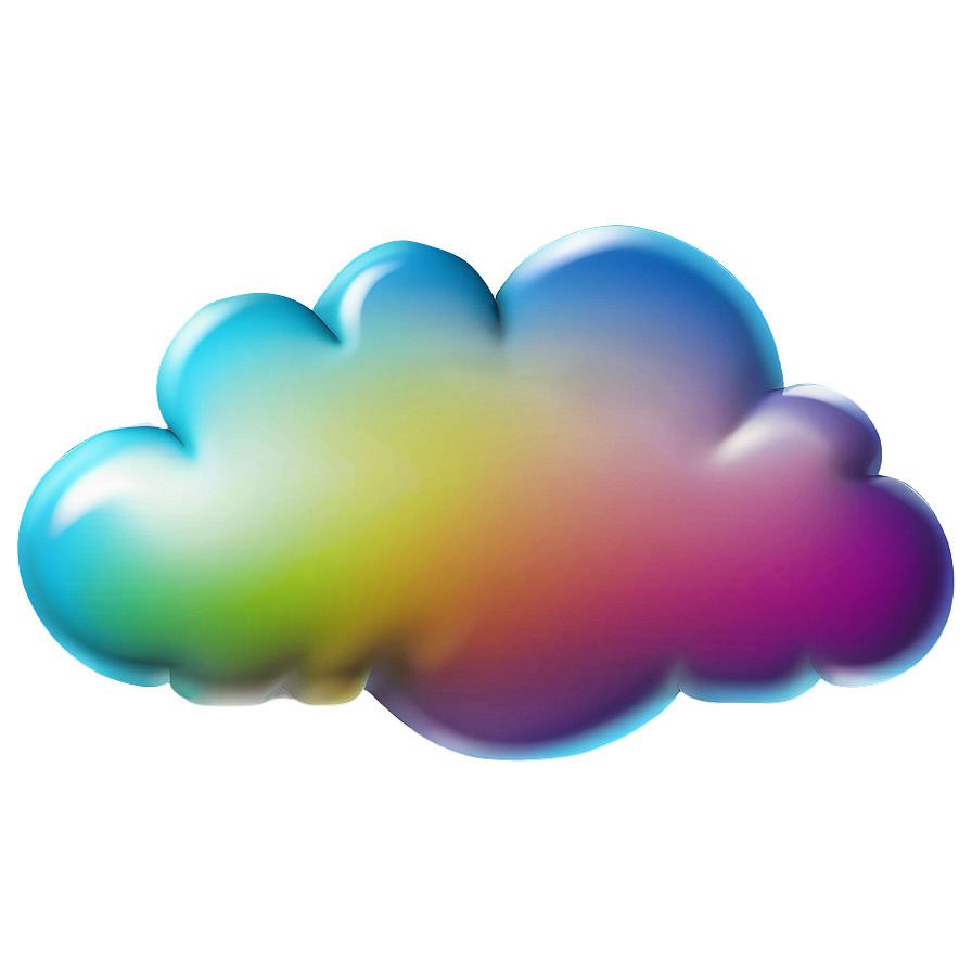 Cartoon Cloud with Rainbow PNG xjr98 PNG image with a transparent background, free high-resolution download