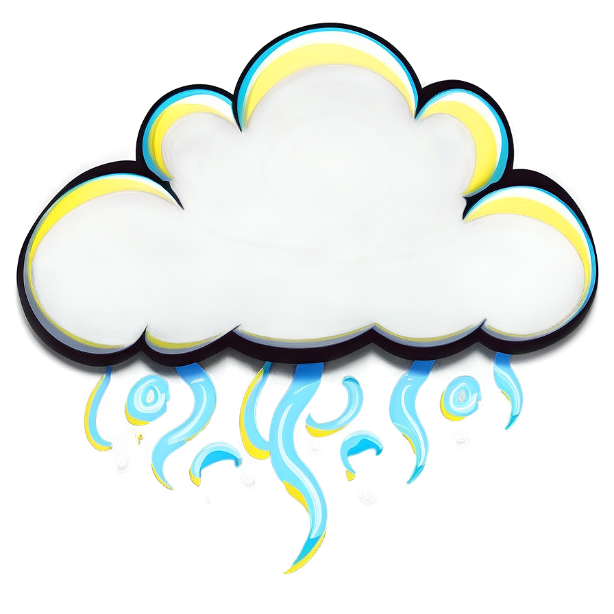 Cartoon Cloud With Swirls Png 56