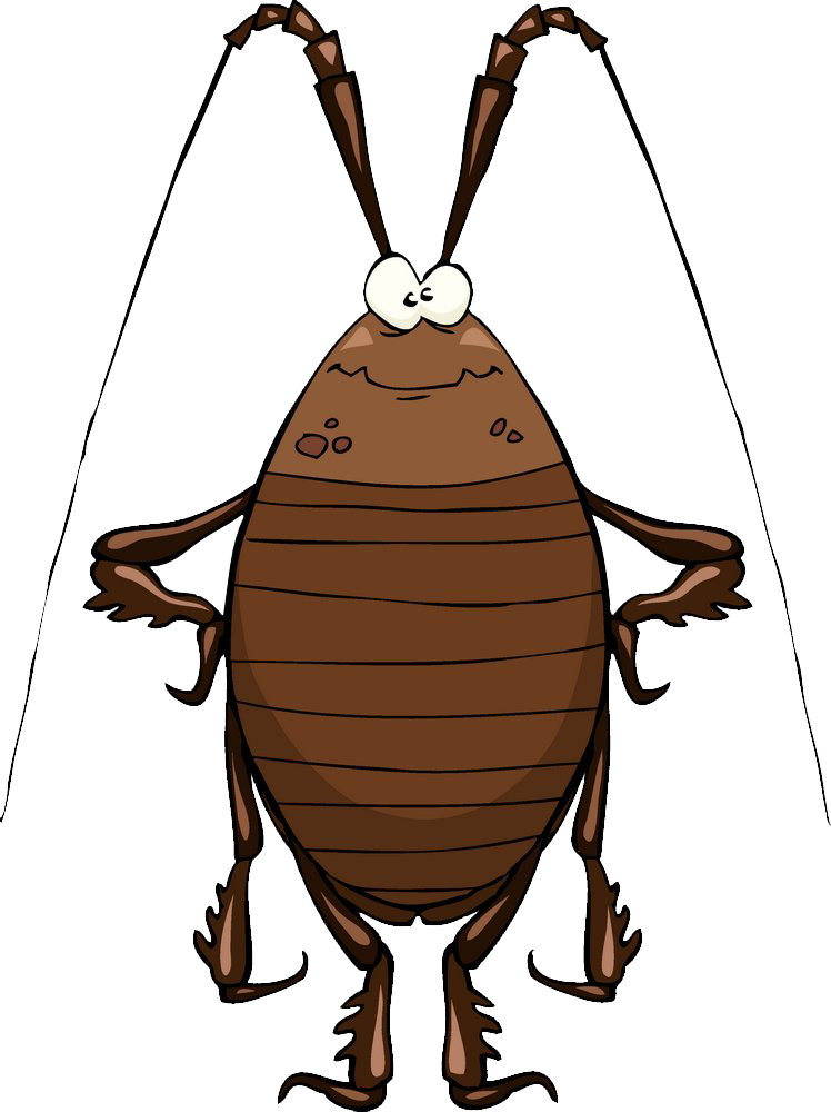 Cartoon Cockroach Standing PNG image with a transparent background, free high-resolution download