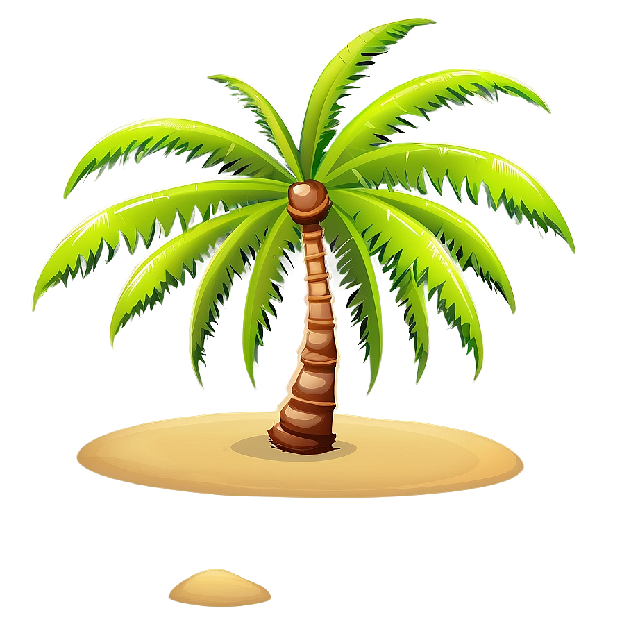 Cartoon Coconut Palm Tree Png Tpk