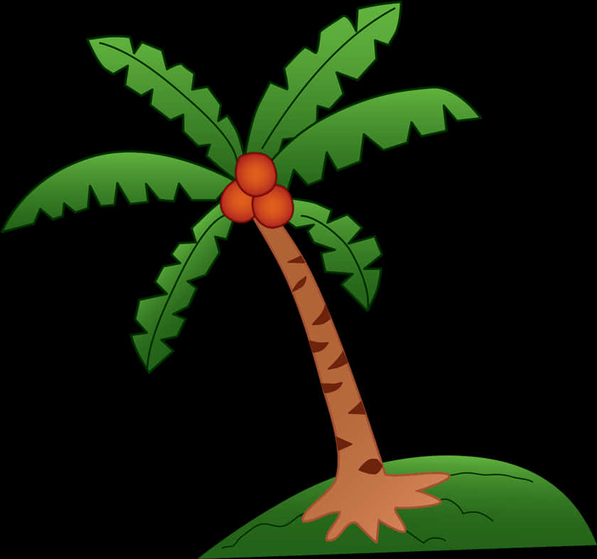 Cartoon Coconut Tree Graphic