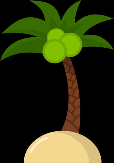 Cartoon Coconut Tree Illustration