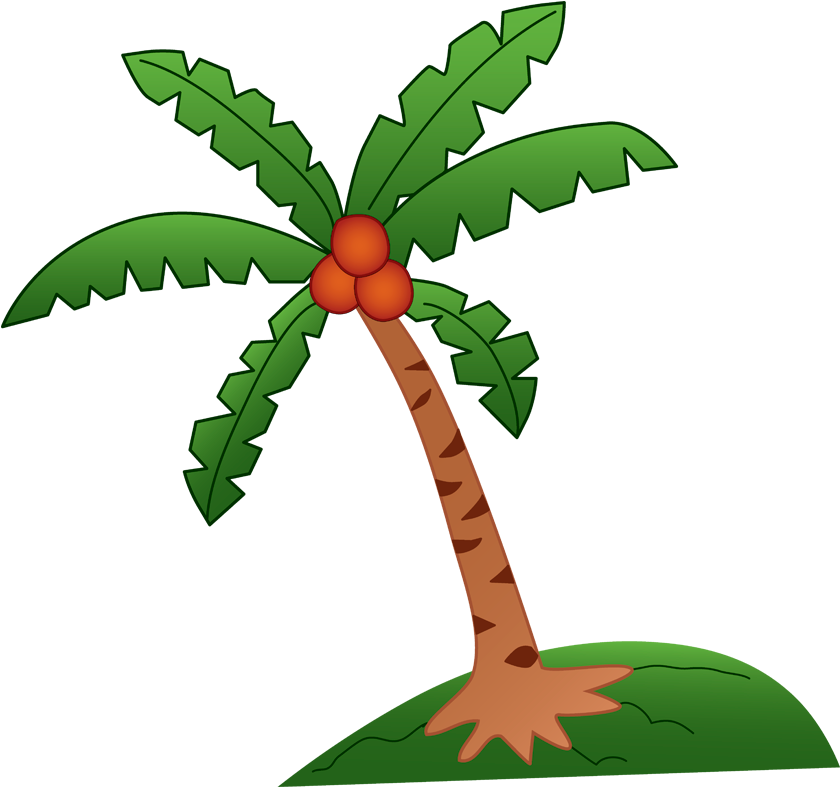 Cartoon Coconut Tree PNG image with a transparent background, free high-resolution download