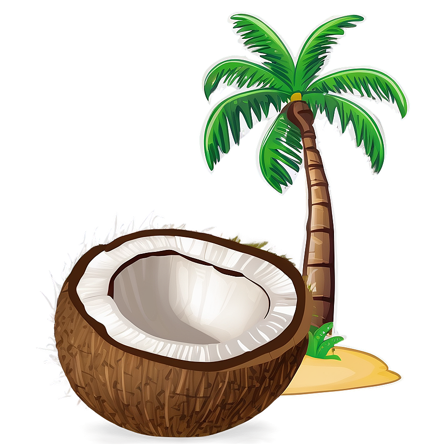Cartoon Coconut Tree PNG lwj PNG image with a transparent background, free high-resolution download