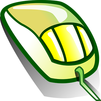 Cartoon Computer Mouse Graphic PNG with transparent background