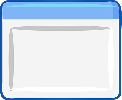 Cartoon Computer Window Icon PNG with transparent background