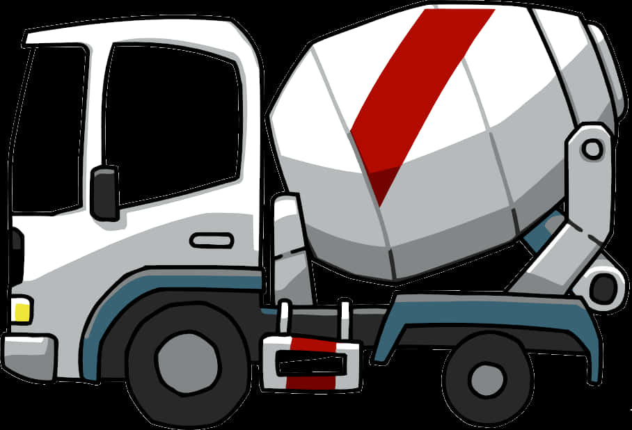 Cartoon Concrete Mixer Truck