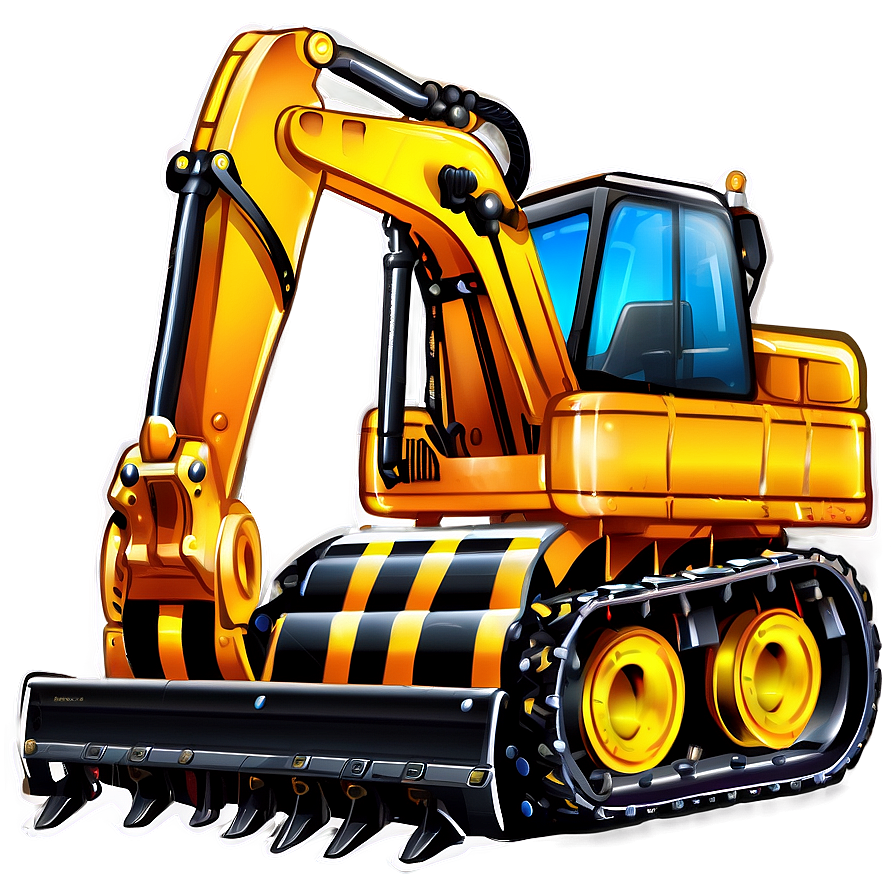 Cartoon Construction Machines Png Whe