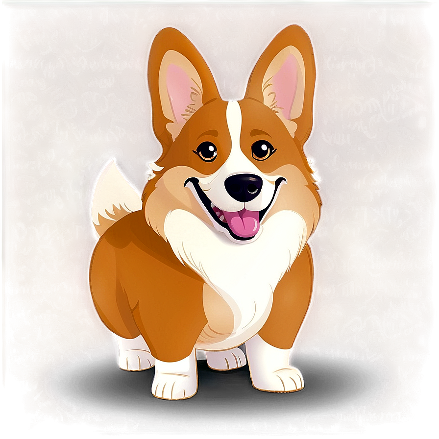 Cartoon Corgi PNG 05212024 PNG with transparent background