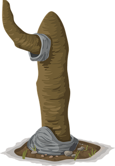 Cartoon Corpse Flower Illustration PNG with transparent background