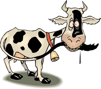 Cartoon Cow Bell Collar PNG with transparent background