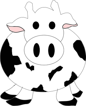 Cartoon Cow Head Graphic