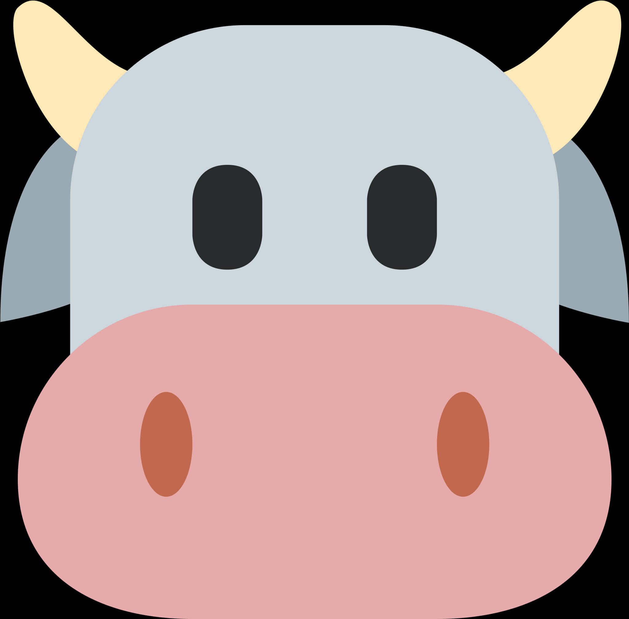 Cartoon Cow Head Icon