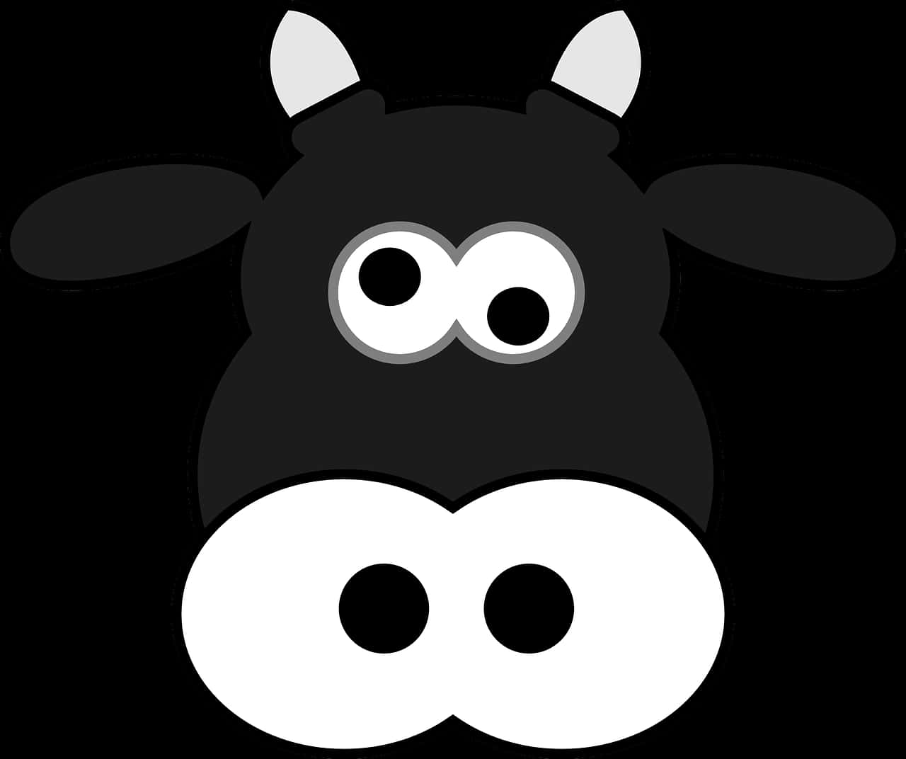 Cartoon Cow Head Vector