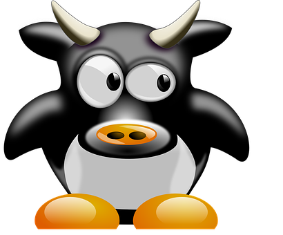 Cartoon Cow Icon PNG with transparent background