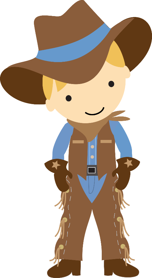 Cartoon Cowboy Character PNG with transparent background