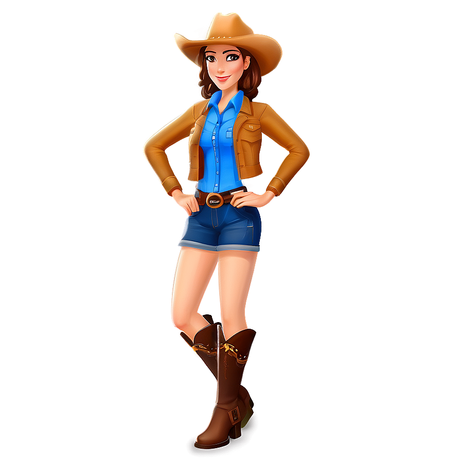 Cartoon Cowgirl Character Png Img70