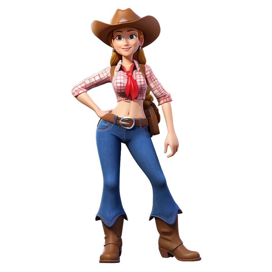 Cartoon Cowgirl Character Png Wdr