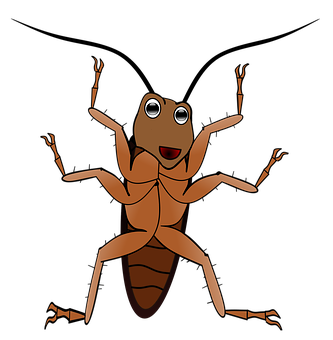 Cartoon Cricket Joyful Pose PNG with transparent background