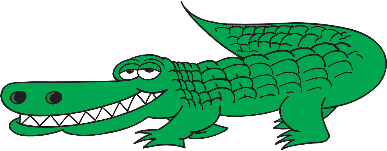 Alligator Clip Art Free 19 Crocodile Banner Black And - Crocodile Clipart, HD Png Download PNG with transparent background