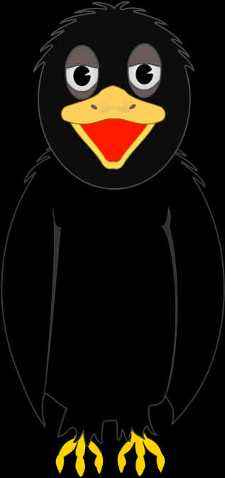 Cartoon Crow Character