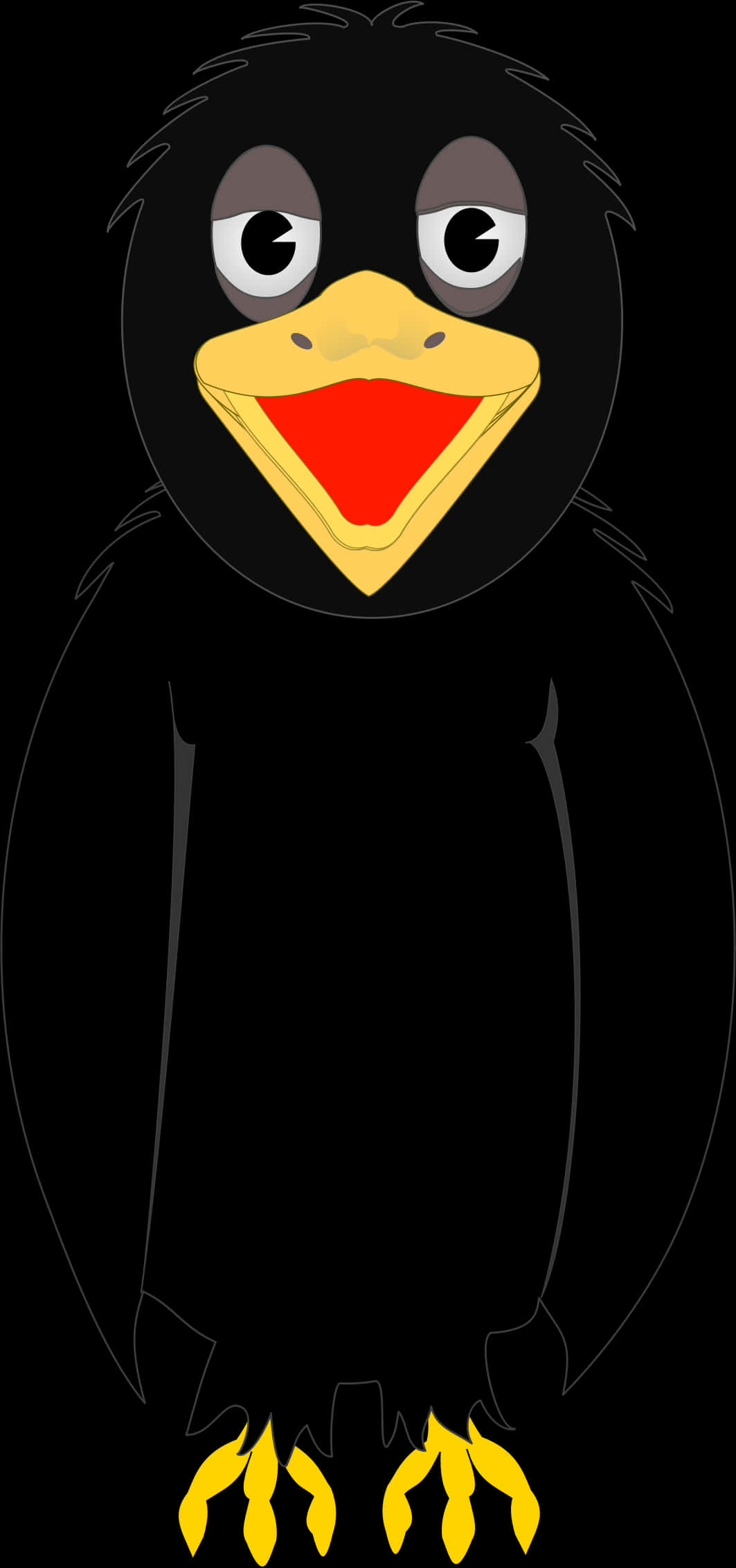 Crow Clipart Hostted - Cartoon Crow Clipart, HD Png Download PNG with transparent background