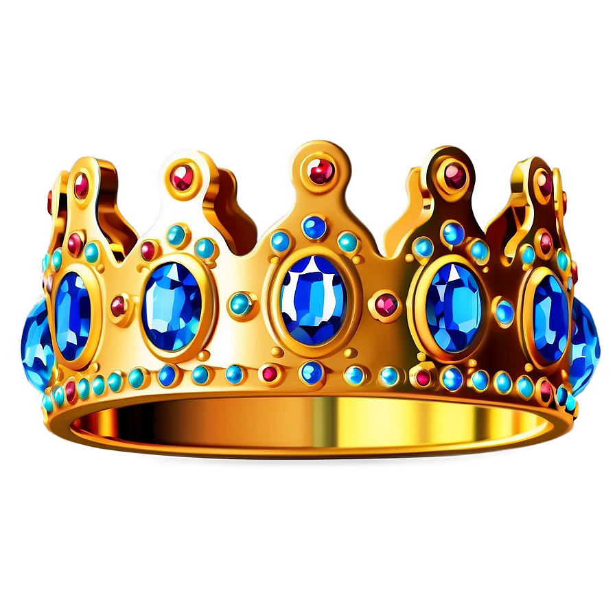 Cartoon Crown With Gemstones Png Txd68