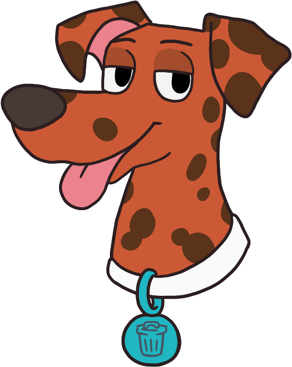 Cartoon Dalmatian Dog Portrait