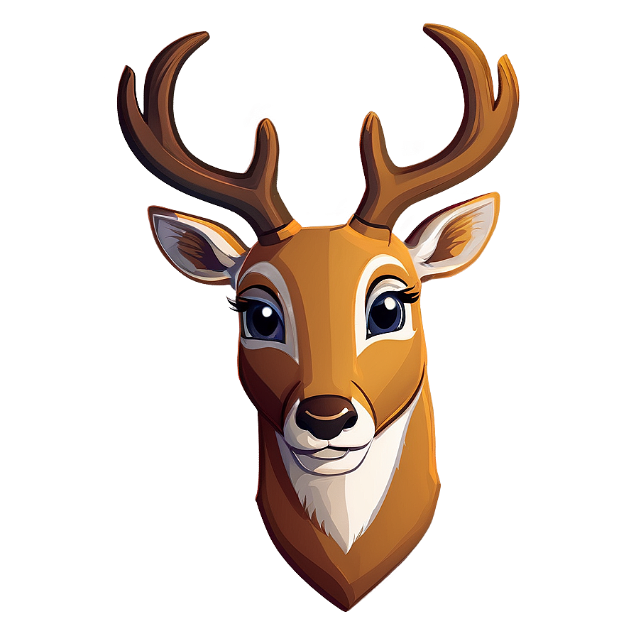 Cartoon Deer Head Character Png Yax92