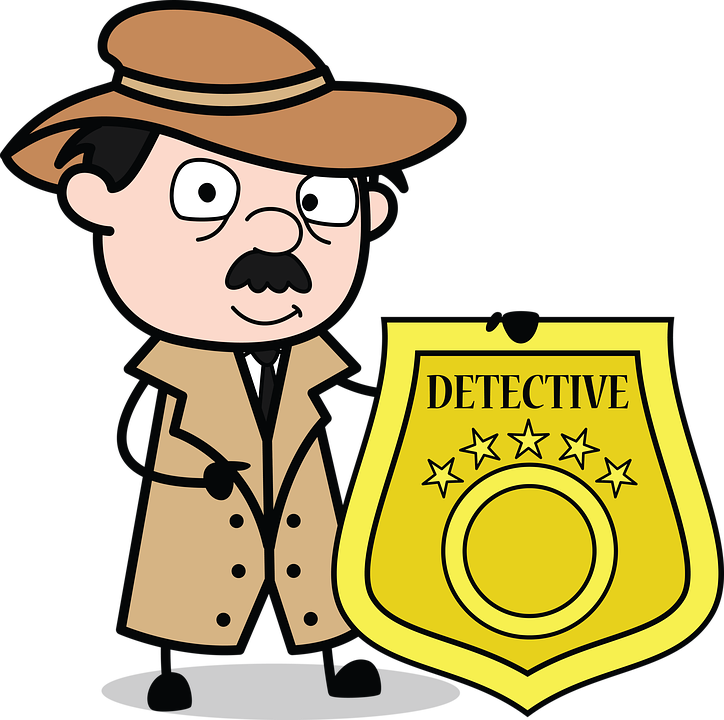 Cartoon Detectivewith Badge