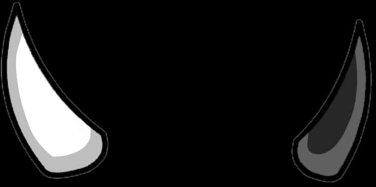 Cartoon Devil Horns Graphic PNG with transparent background