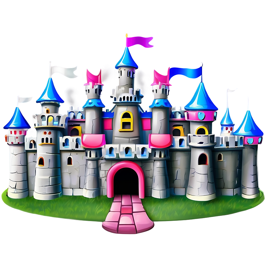 Cartoon Disney Castle Design Png 05242024