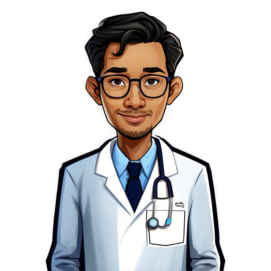 Cartoon Doctor In Lab Coat Png Lks