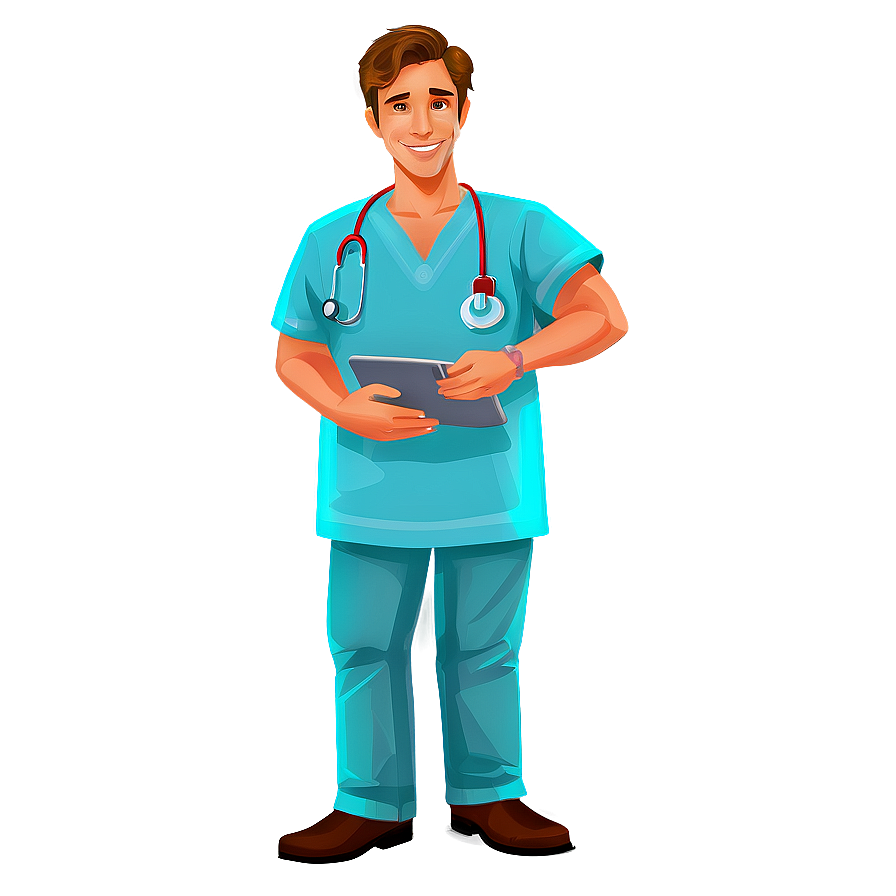 Cartoon Doctor In Scrubs Png 70