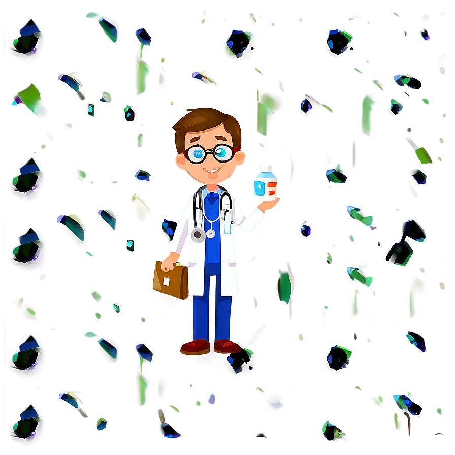 Cartoon Doctor With Medicine Png Rlc26