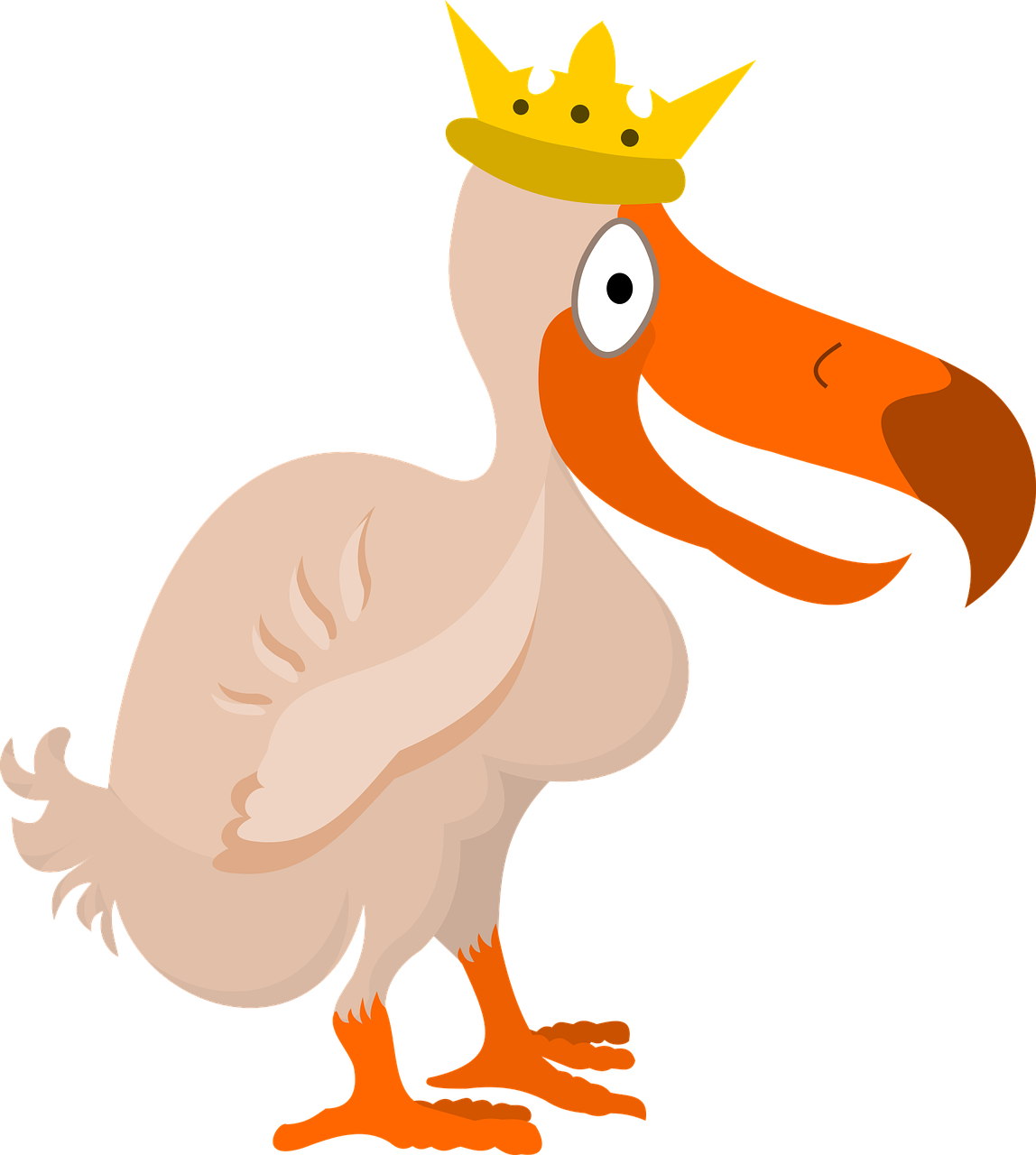 Cartoon Dodo Birdwith Crown