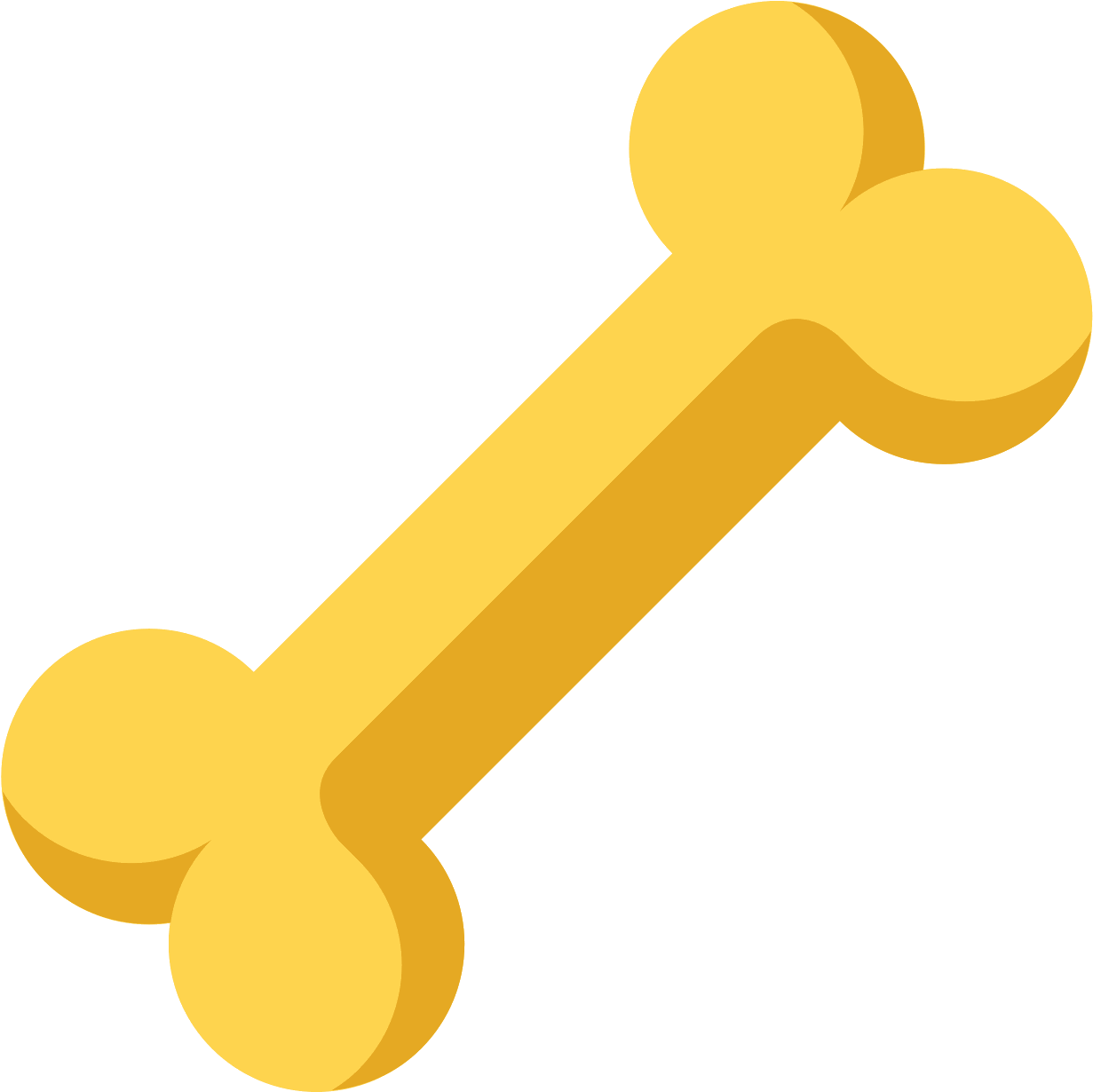 Cartoon Dog Bone Graphic PNG with transparent background