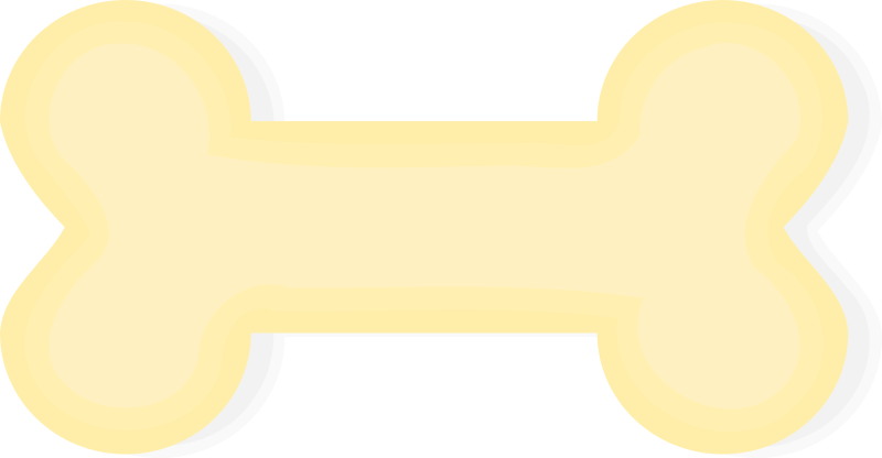 Cartoon Dog Bone Graphic PNG with transparent background