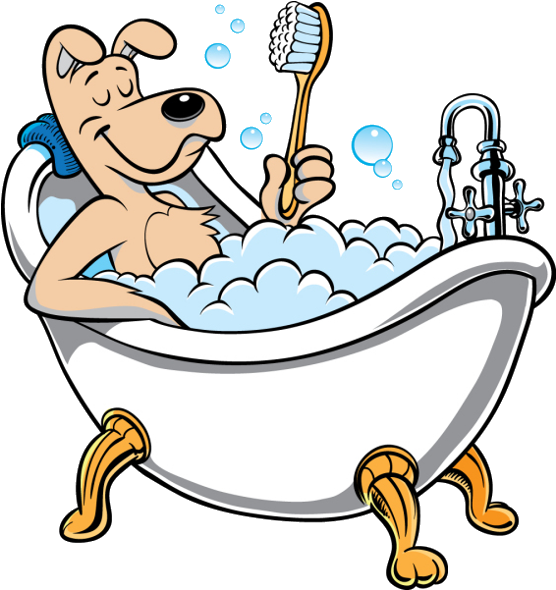 Image Of Bath Clipart Bath Clipart - Cartoon Dog In Bathtub, HD Png Download PNG image with a transparent background, free high-resolution download