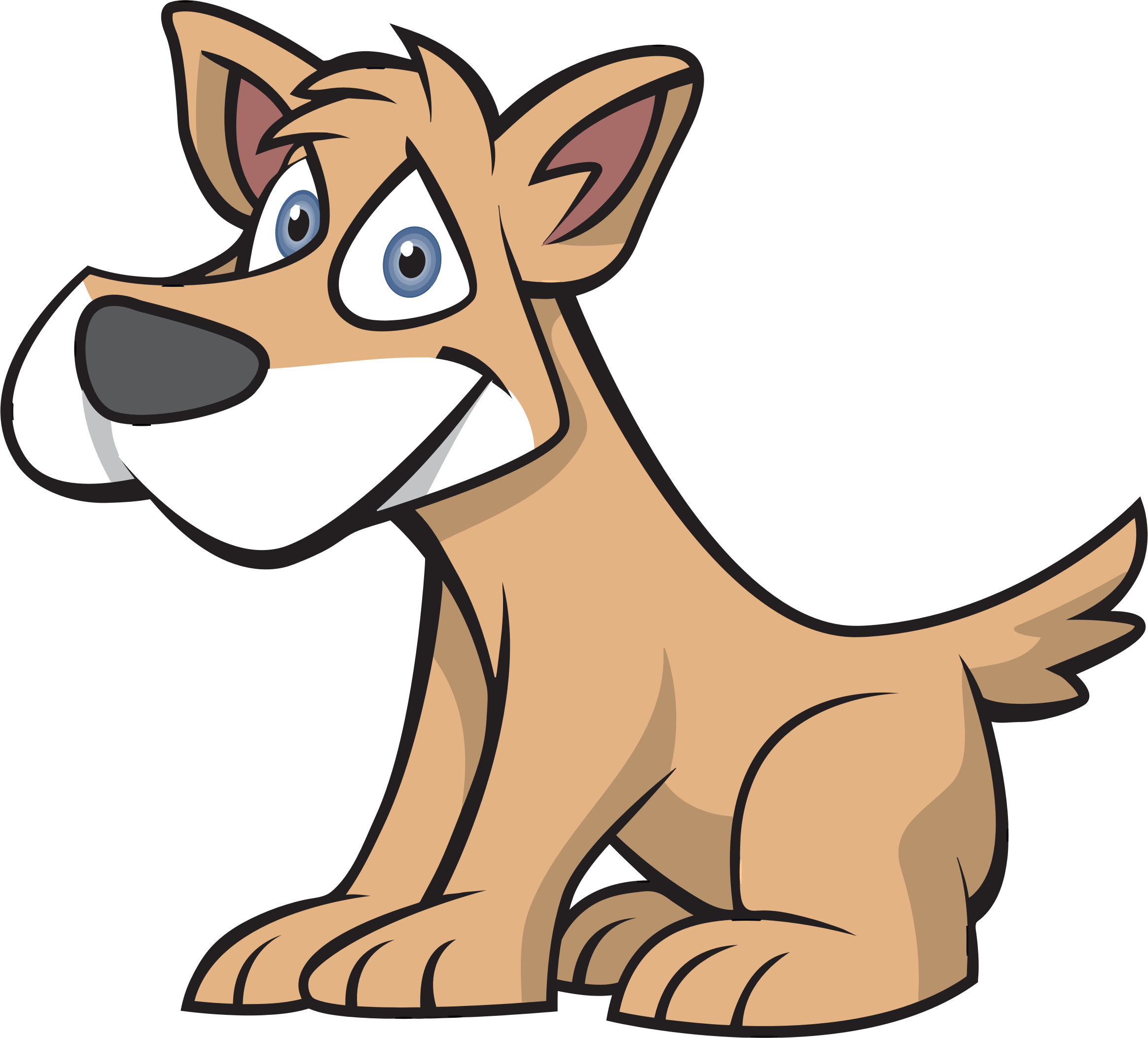 Cartoon Dog Sitting