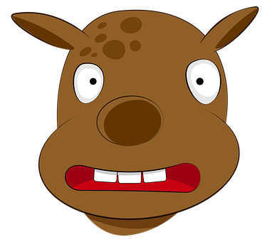 Cartoon Donkey Face Graphic PNG with transparent background