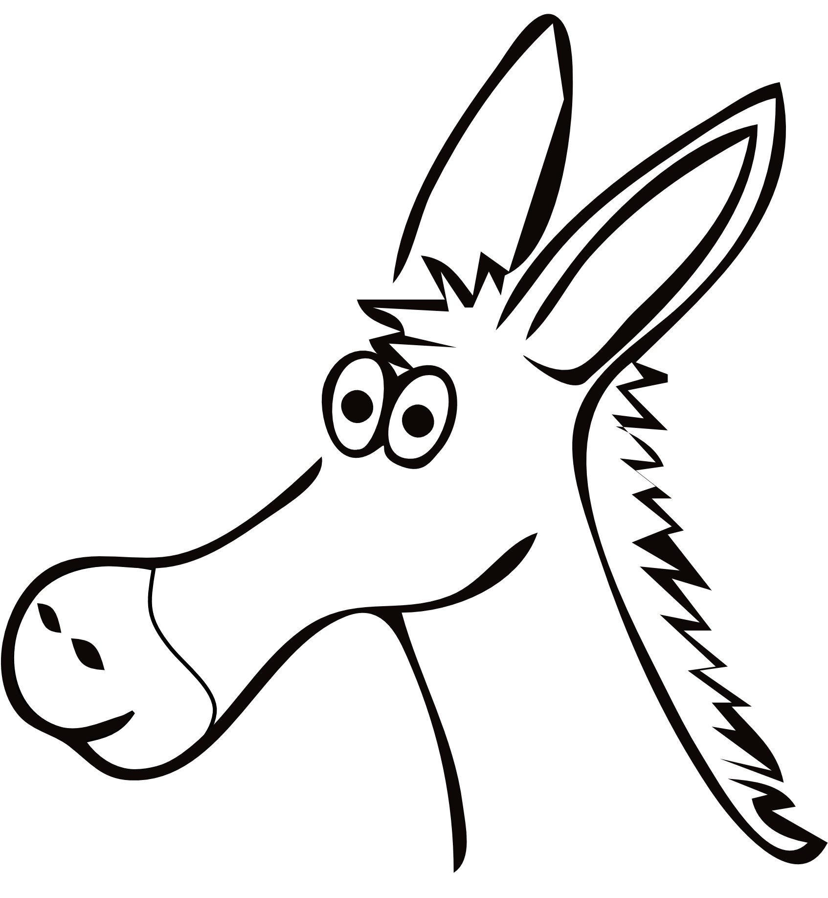 Donkey Clipart Free Co - Donkey Head Clipart, HD Png Download PNG with transparent background