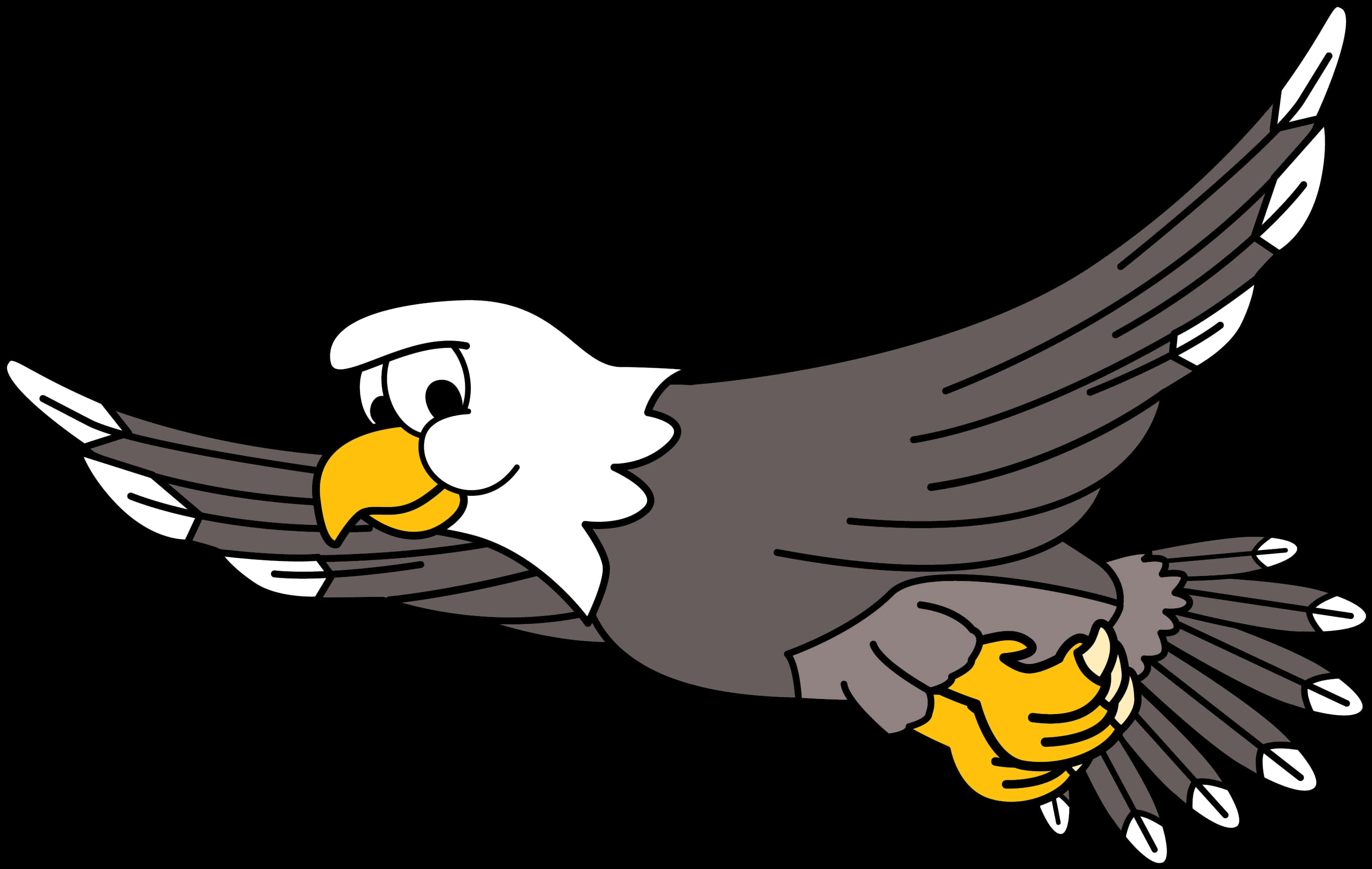 Cartoon Eaglein Flight