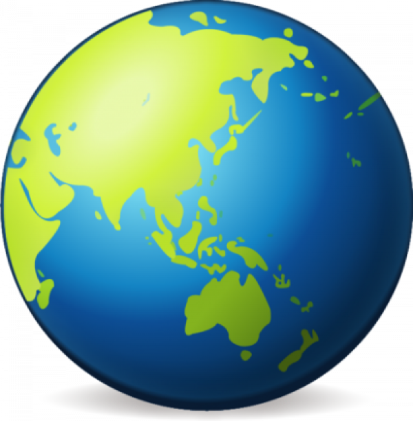 Cartoon Earth Globe Graphic