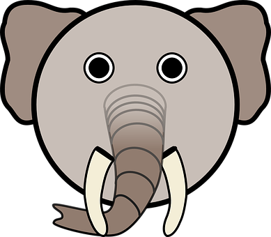 Cartoon_ Elephant_ Graphic PNG with transparent background