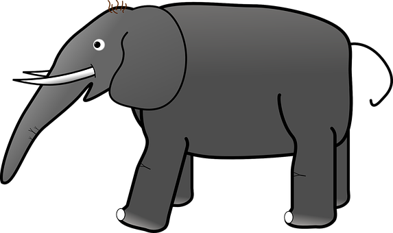 Cartoon Elephant Simple Illustration