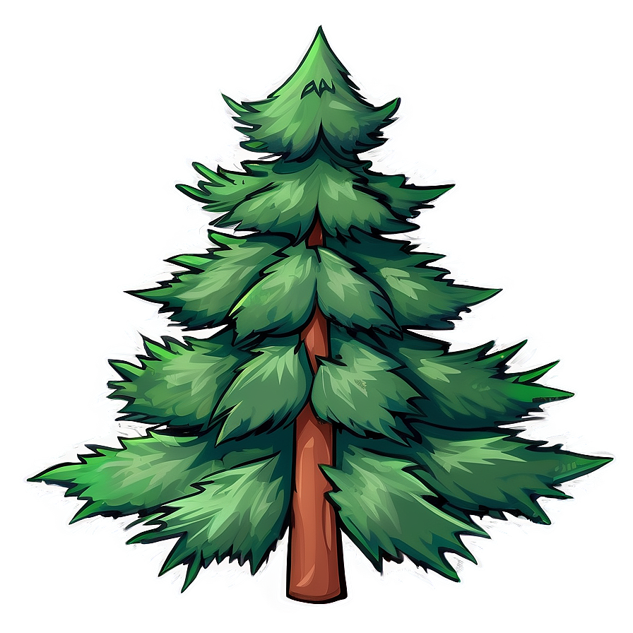 Cartoon Evergreen Tree Png 06212024